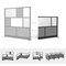 Luxor Expanse Modular Wall Room Divider System - Black Frame - 53" x 48" Add-On Wall MW-5348-XCGB - alternate 5